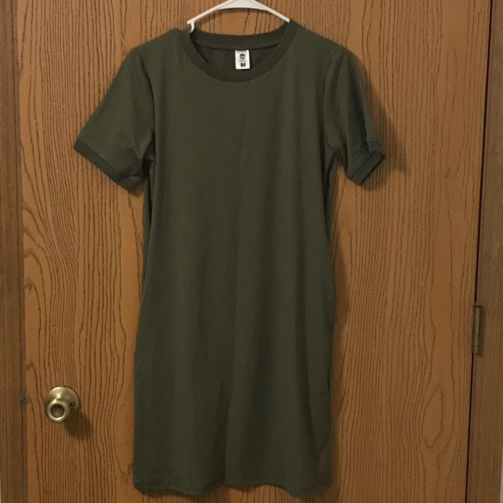 Olive Green Senita Athletics T-shirt Dress